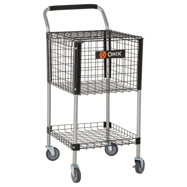 onix320-carrello-insegnamento-pickleball-con-ruote-girevoli-a-cuscinetti-e-cesto image 1