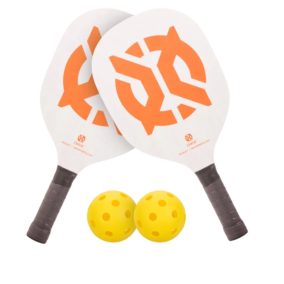 onix-recruit-set-pickleball-starter-con-2-racchette-in-legno image 1