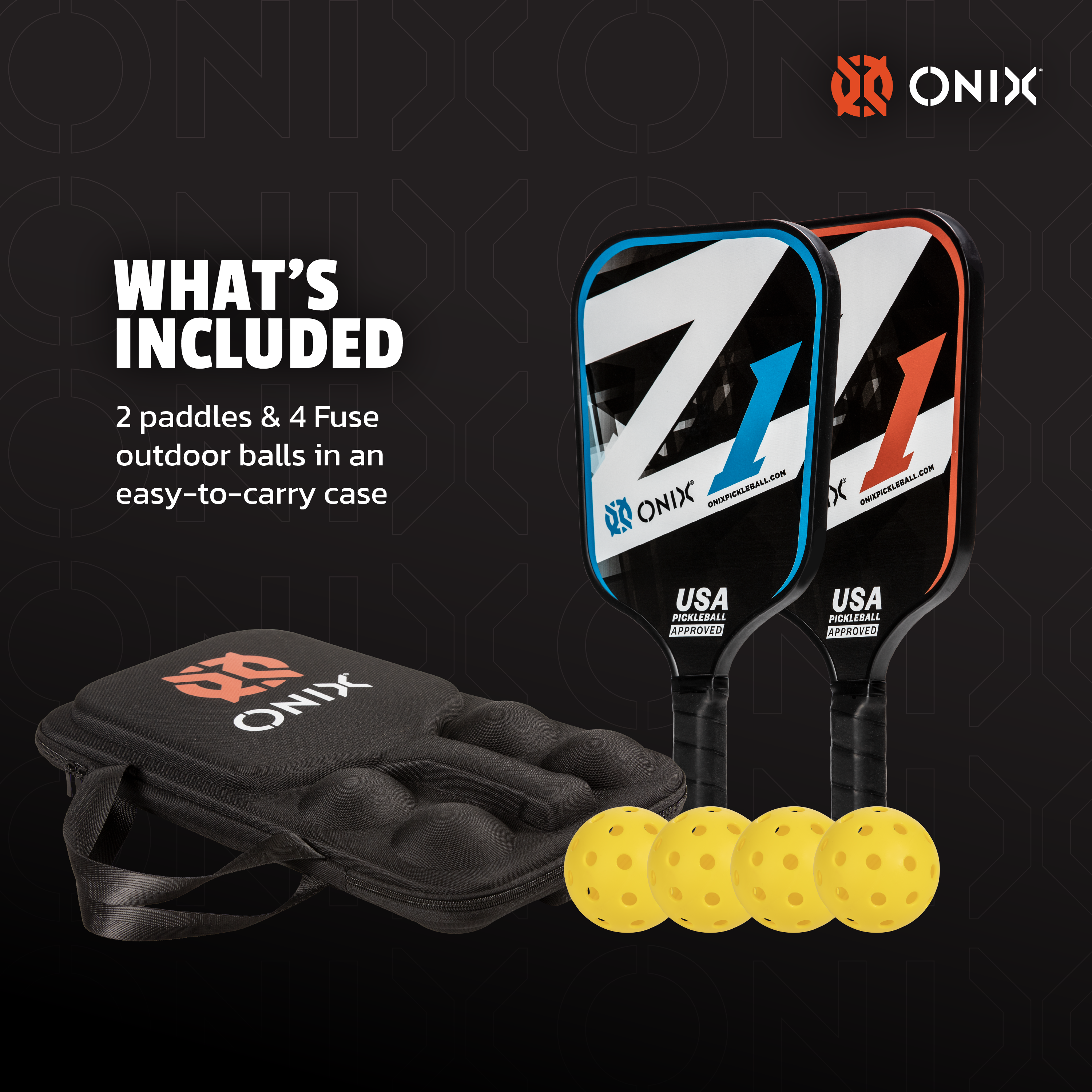onix-z1-starter-pickleball-kit-set-completo-con-2-racchette-z1-4-palline-fuse-e- image 4