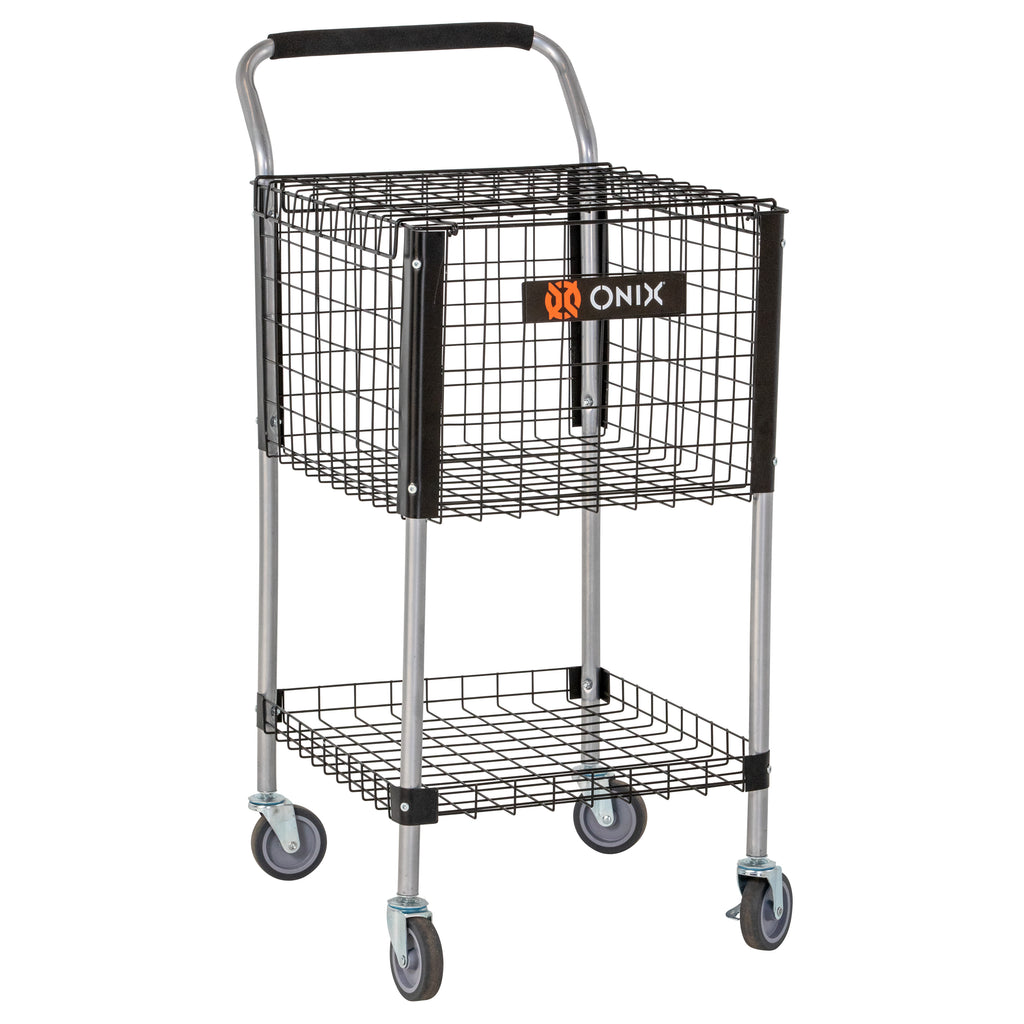 onix320-carrello-insegnamento-pickleball-con-ruote-girevoli-a-cuscinetti-e-cesto image 1