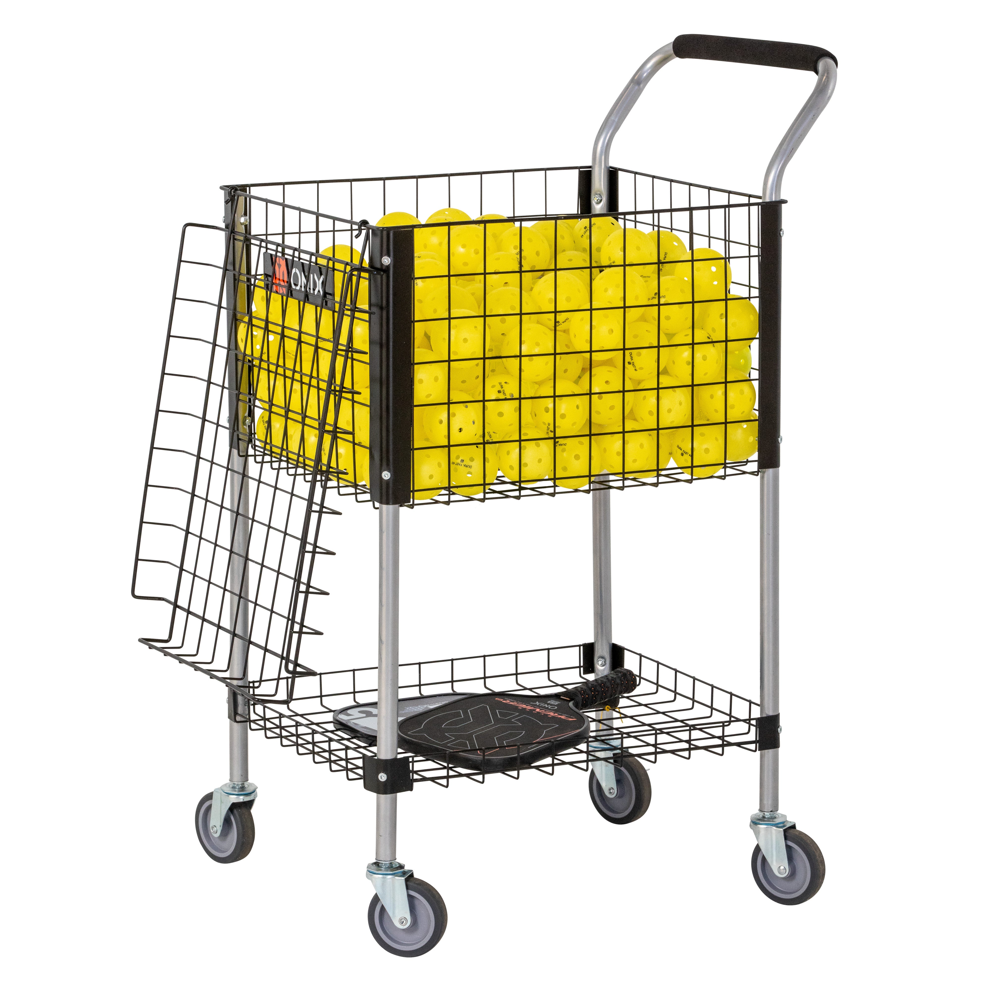 onix320-carrello-insegnamento-pickleball-con-ruote-girevoli-a-cuscinetti-e-cesto image 6