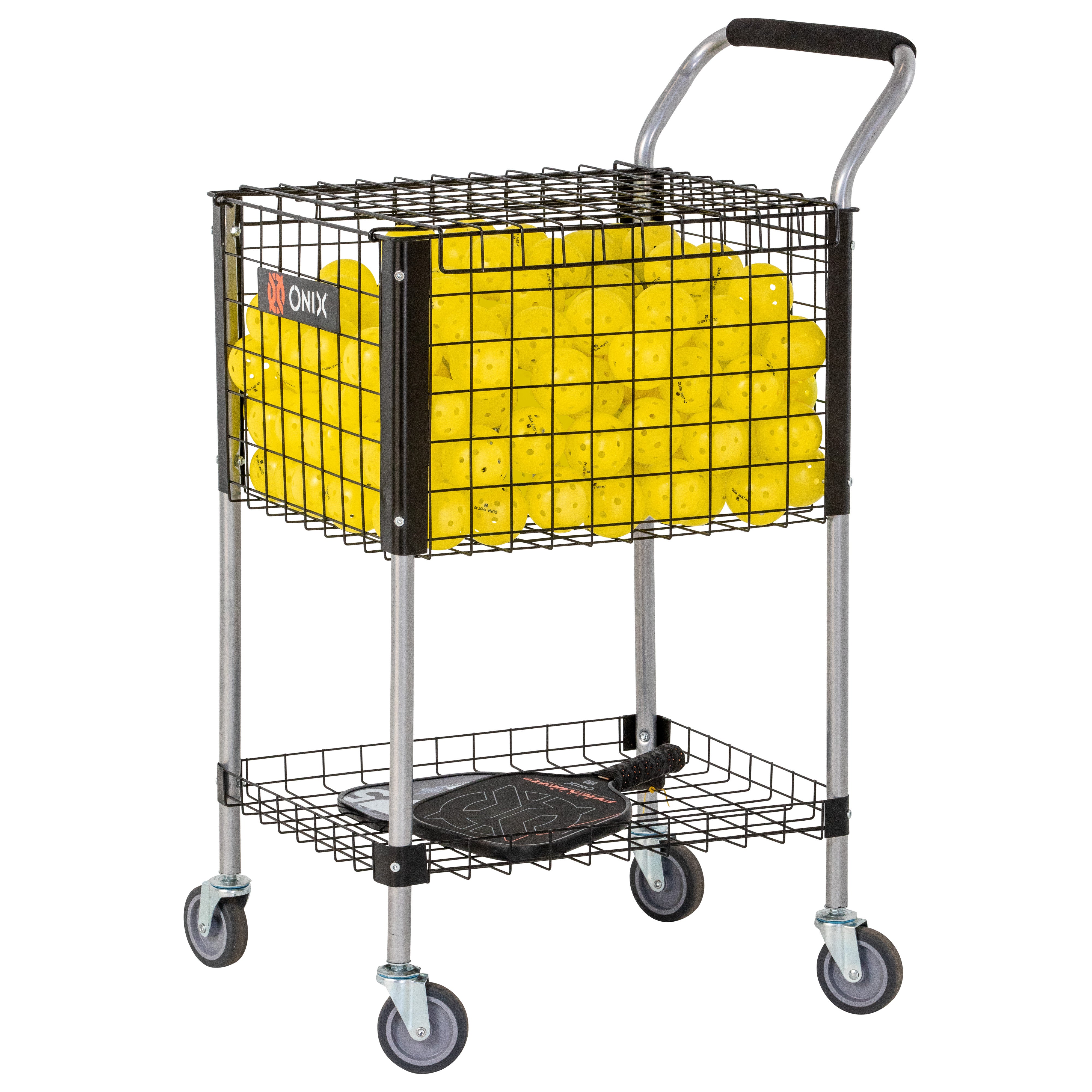 onix320-carrello-insegnamento-pickleball-con-ruote-girevoli-a-cuscinetti-e-cesto image 7