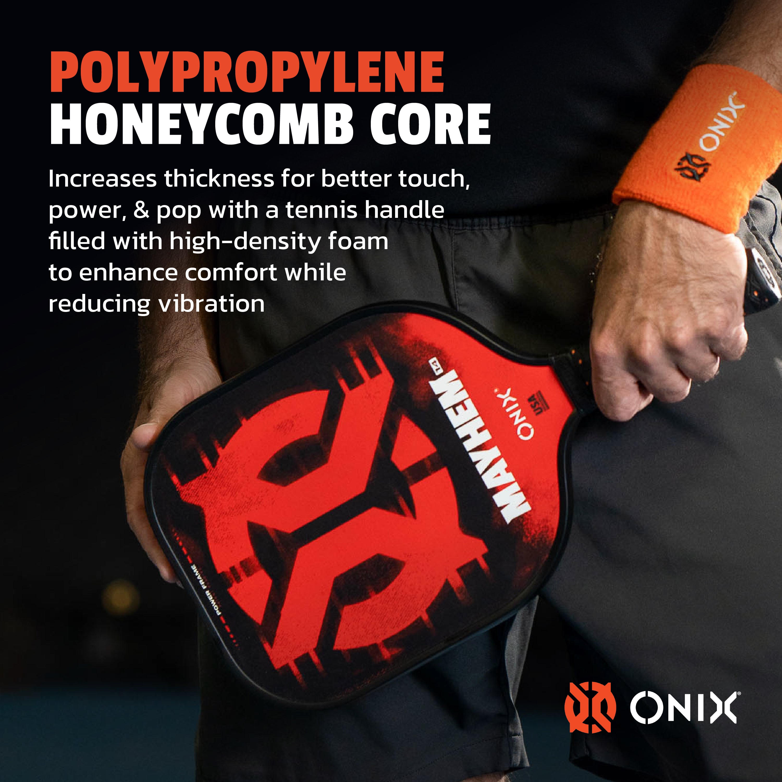 onix-mayhem-racchetta-pickleball-in-fibra-di-carbonio-nucleo-polipropilene-a-nid image 6