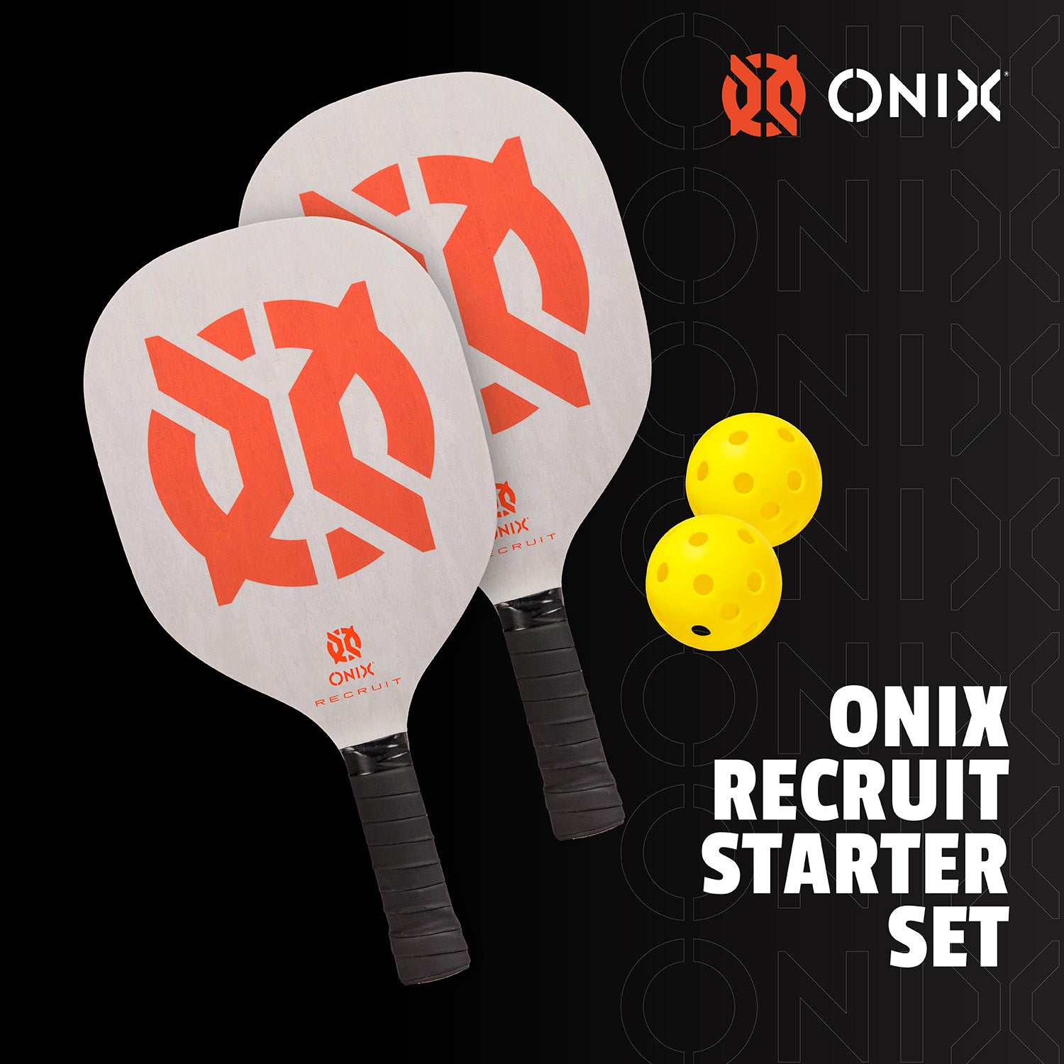 onix-recruit-set-pickleball-starter-con-2-racchette-in-legno image 3