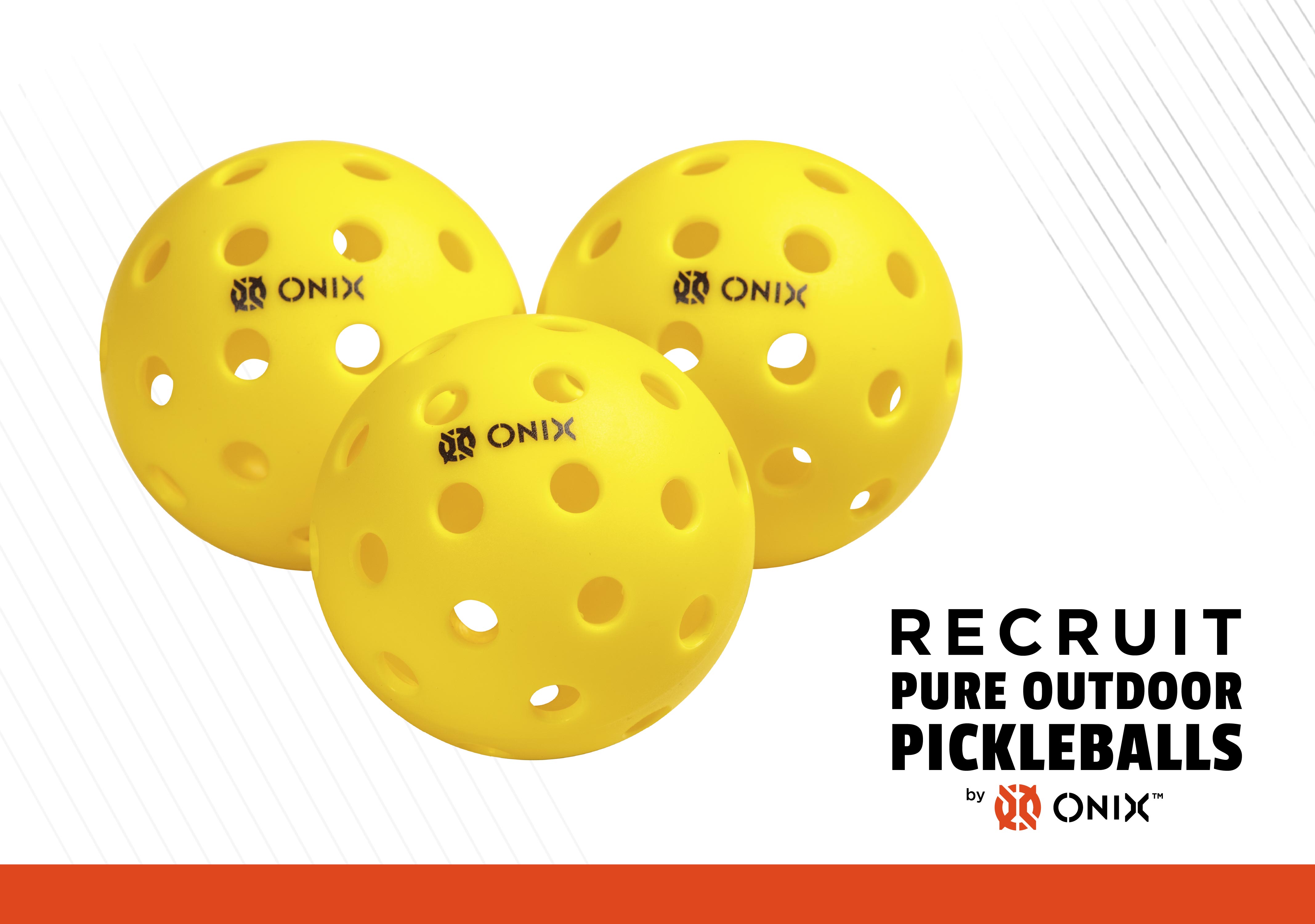 onix-recruit-pure-outdoor-palline-da-pickleball-outdoor-a-40-fori-per-gioco-este image 3